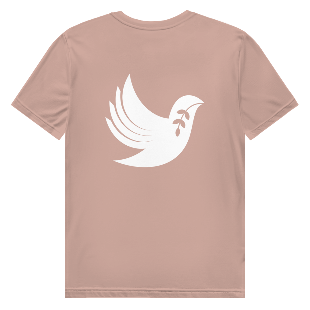 T-Shirt Herren  Bio  "Frieden" +16 Farben - Gr. S-XXL (Backprint)