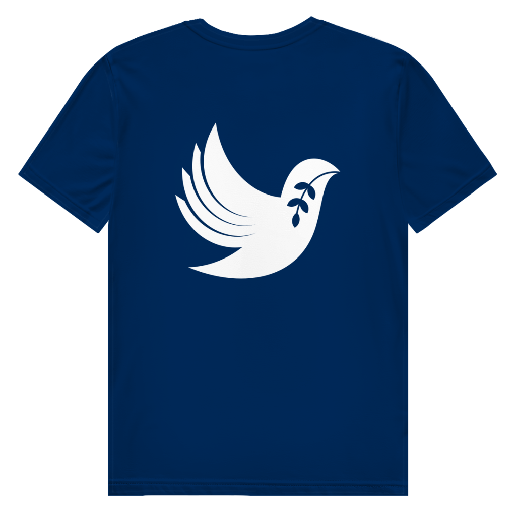 T-Shirt Herren  Bio  "Frieden" +16 Farben - Gr. S-XXL (Backprint)
