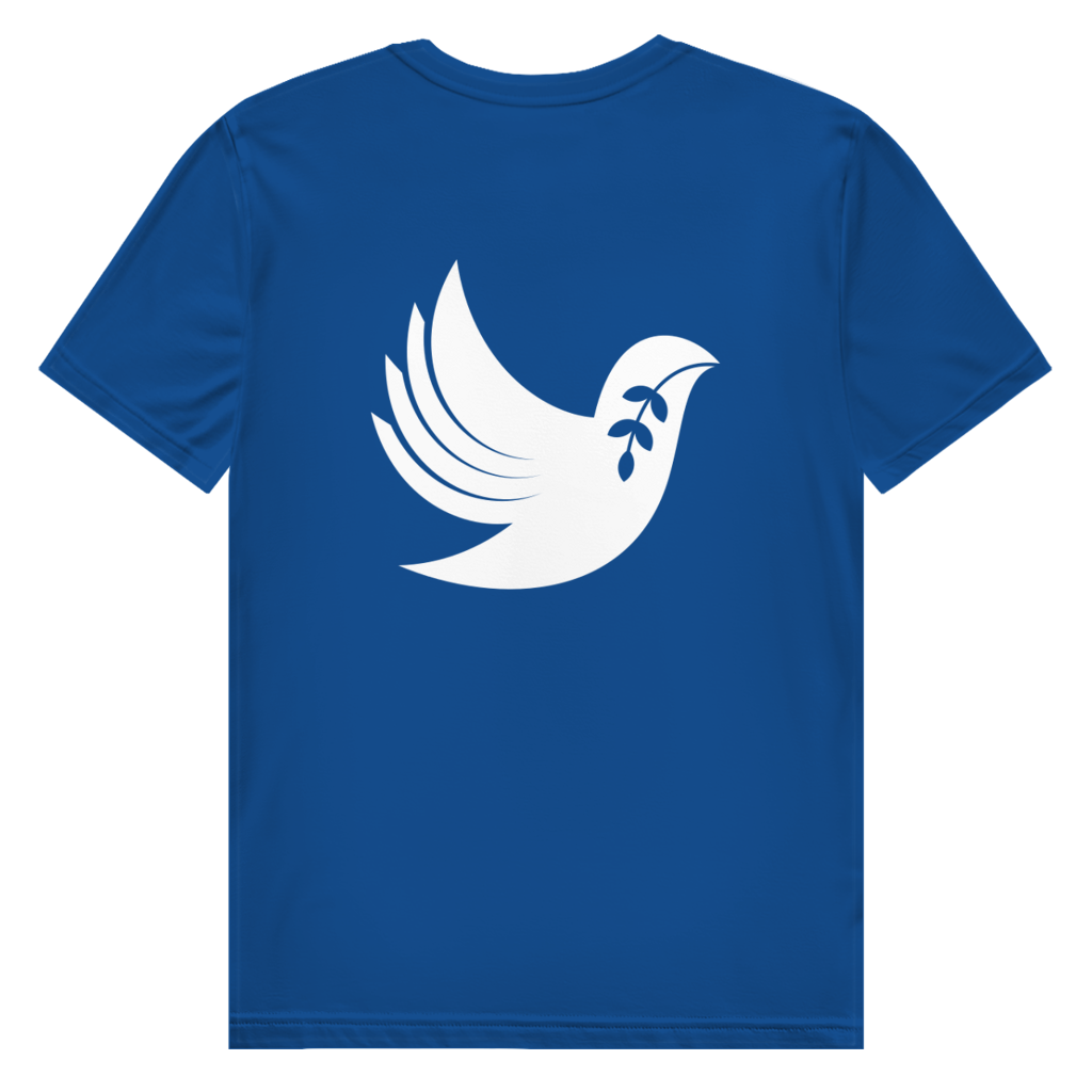 T-Shirt Herren  Bio  "Frieden" +16 Farben - Gr. S-XXL (Backprint)