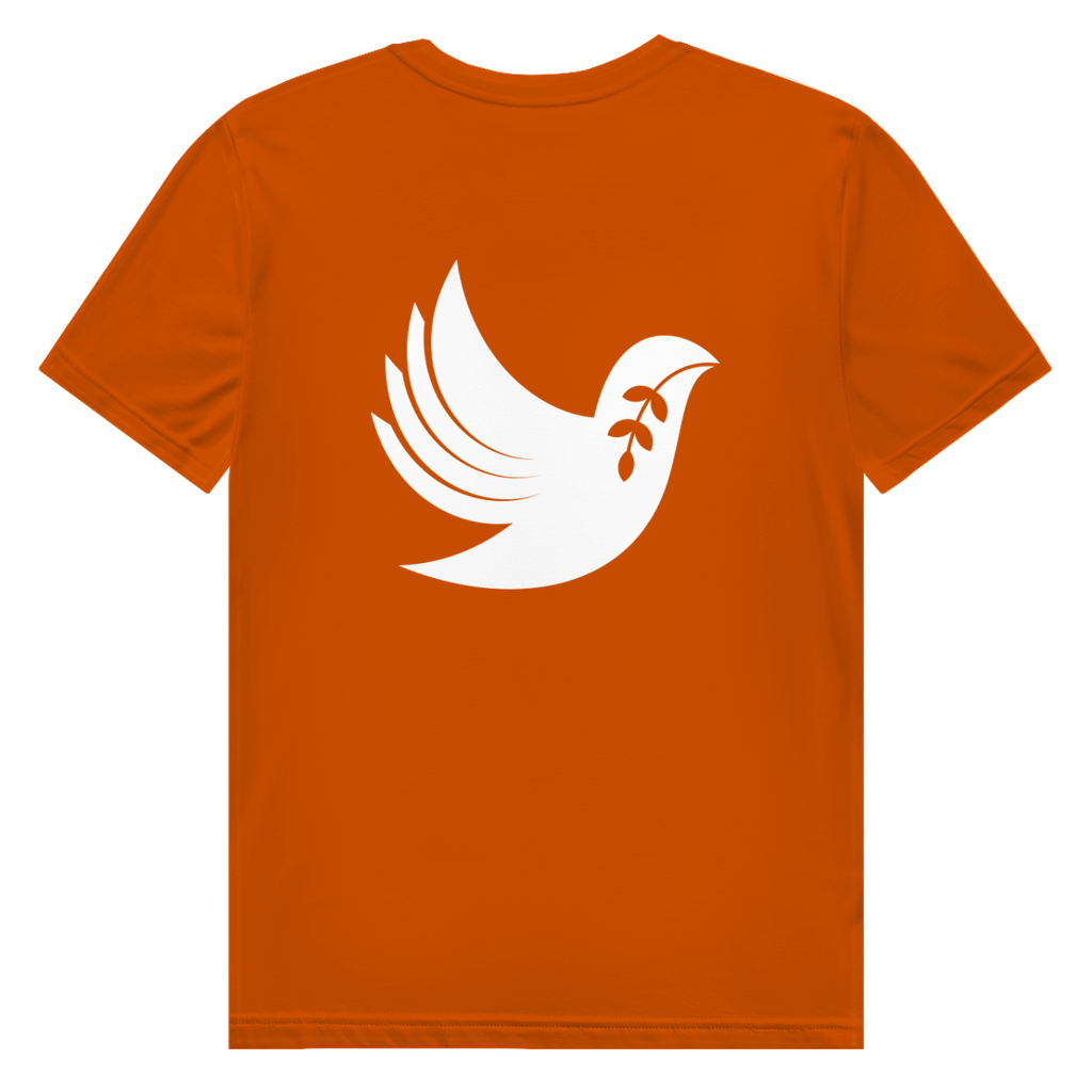 T-Shirt Herren  Bio  "Frieden" +16 Farben - Gr. S-XXL (Backprint)
