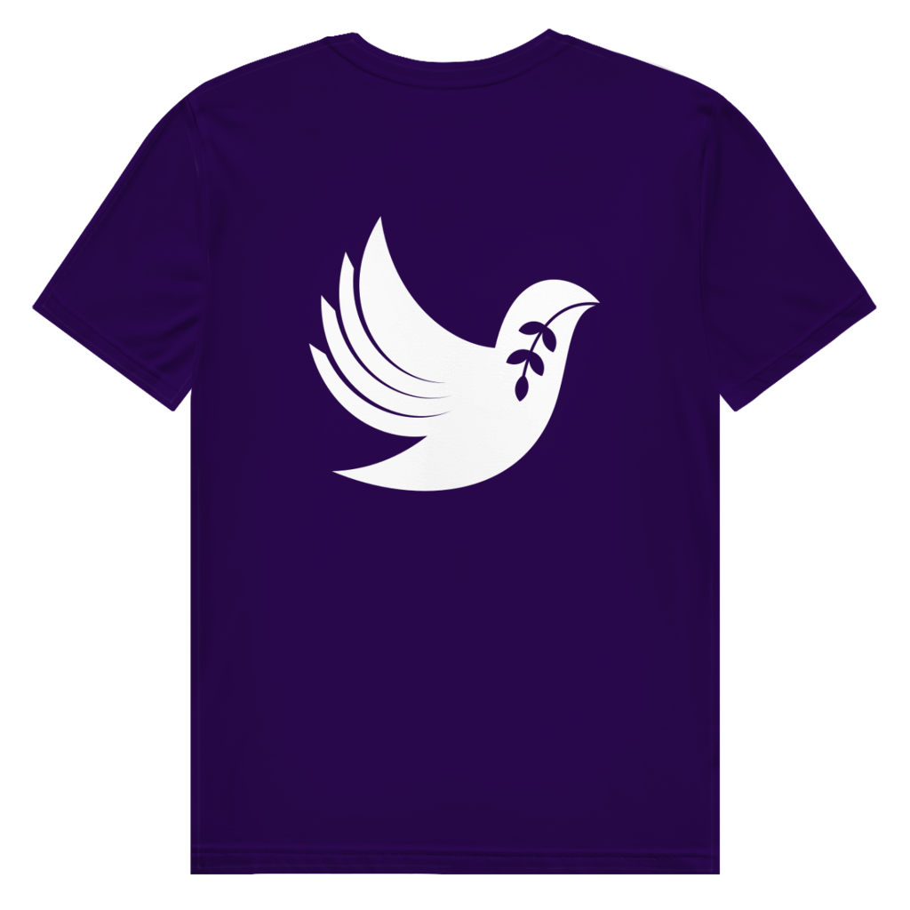 T-Shirt Herren  Bio  "Frieden" +16 Farben - Gr. S-XXL (Backprint)