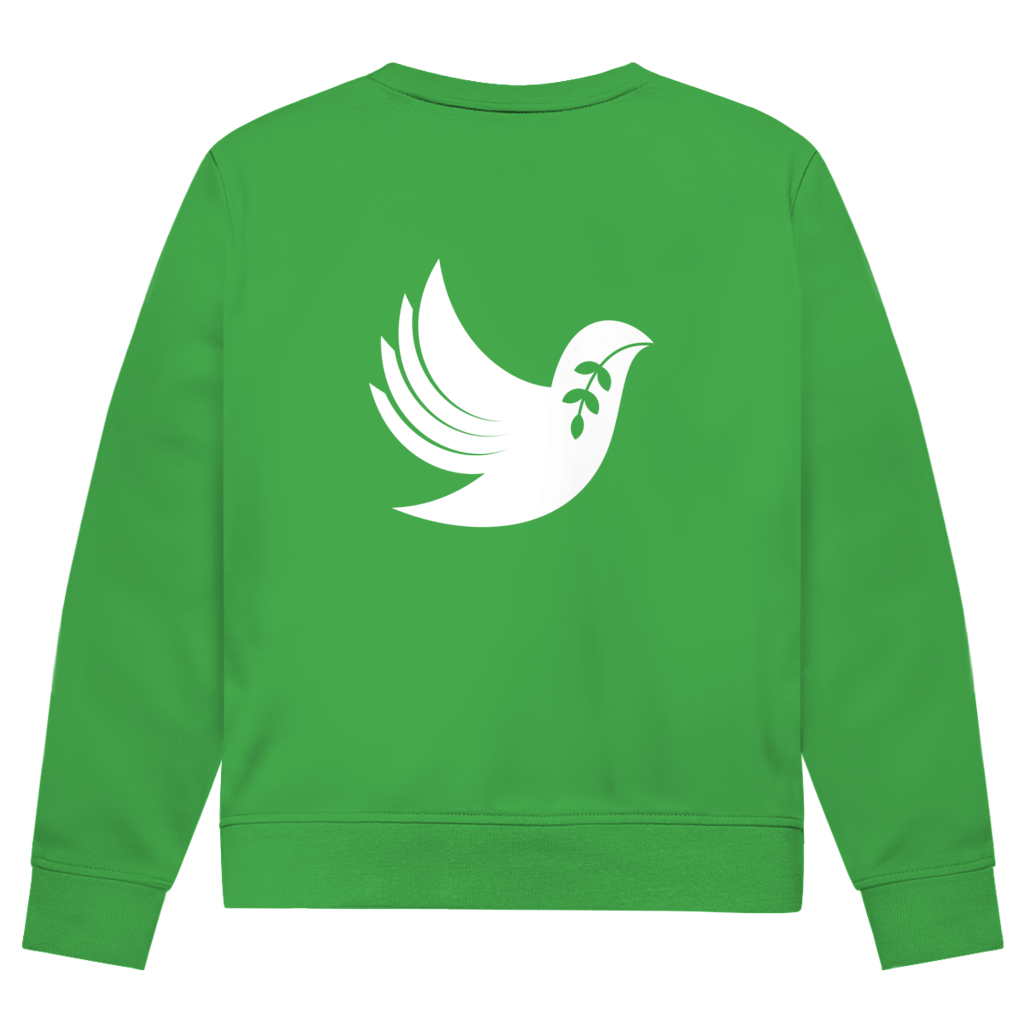 Sweatshirt Herren Bio "Frieden" +15 Farben - Gr. XS-XXL (Backprint)
