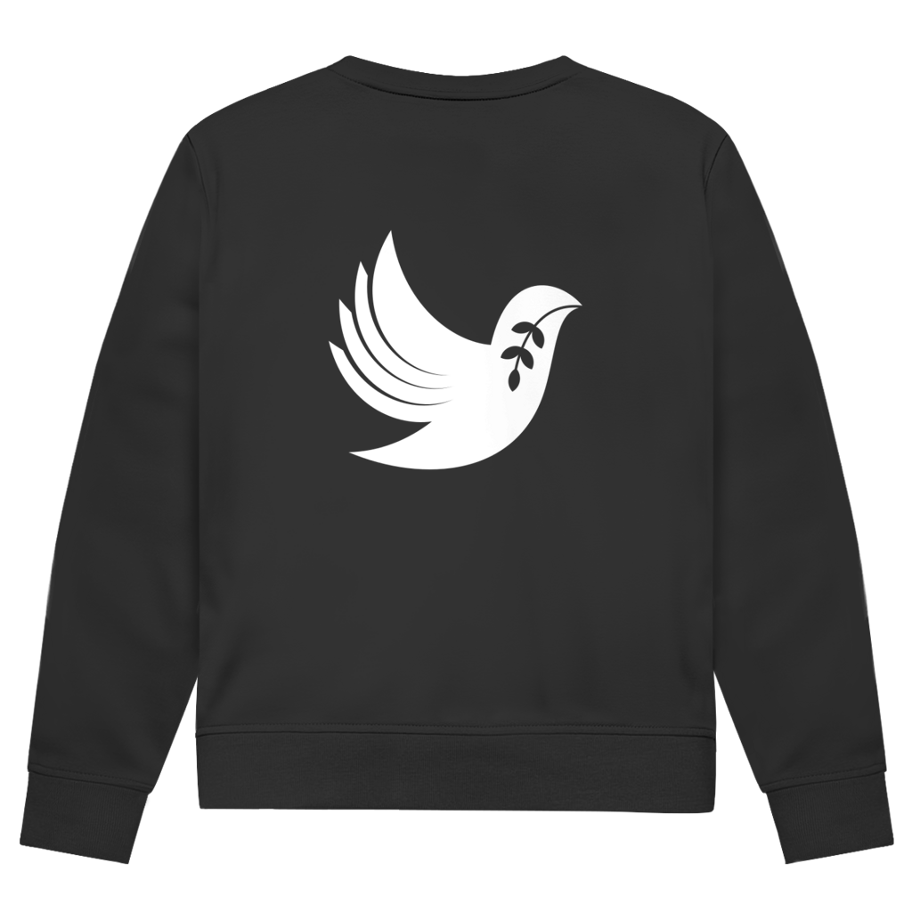 Sweatshirt Herren Bio "Frieden" +15 Farben - Gr. XS-XXL (Backprint)