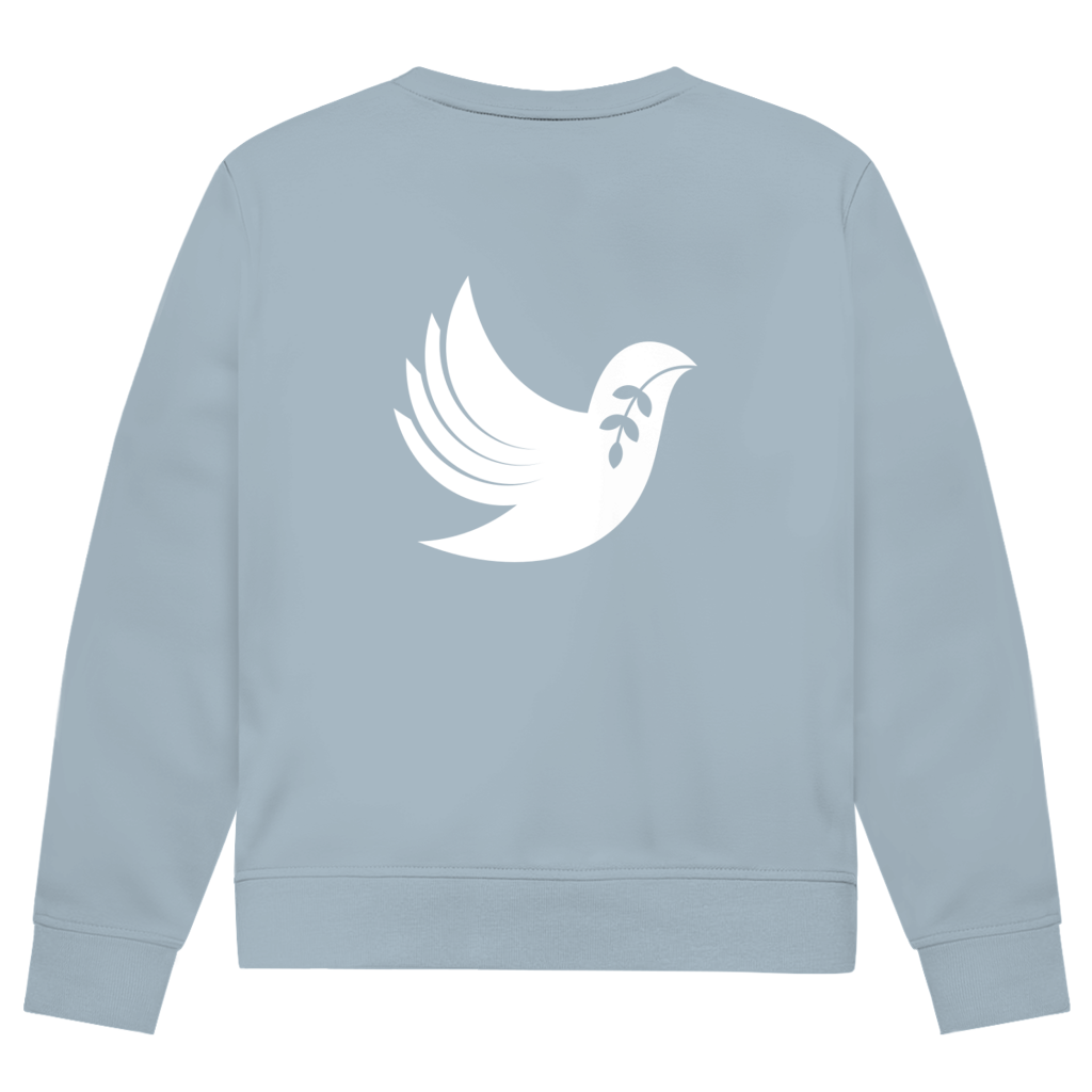 Sweatshirt Herren Bio "Frieden" +15 Farben - Gr. XS-XXL (Backprint)