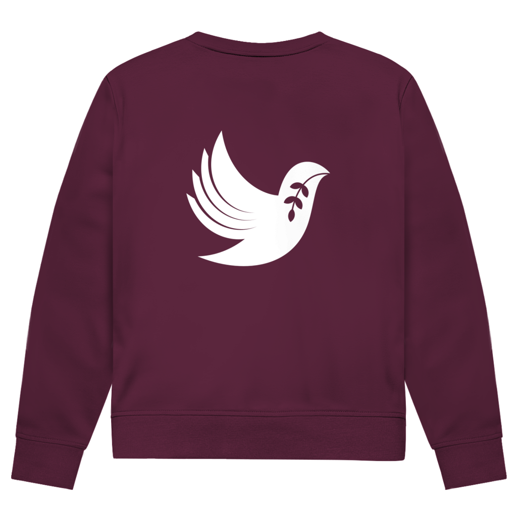 Sweatshirt Herren Bio "Frieden" +15 Farben - Gr. XS-XXL (Backprint)