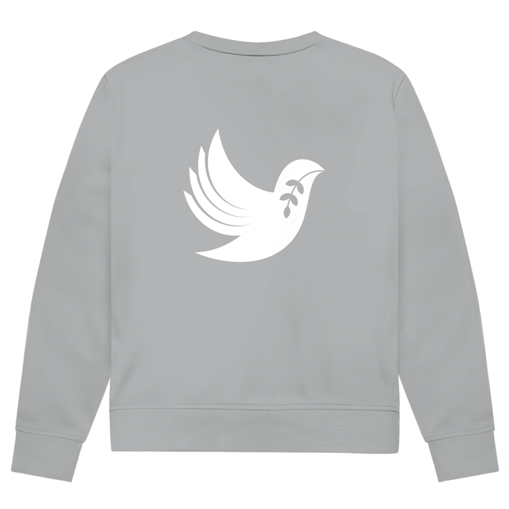 Sweatshirt Herren Bio "Frieden" +15 Farben - Gr. XS-XXL (Backprint)