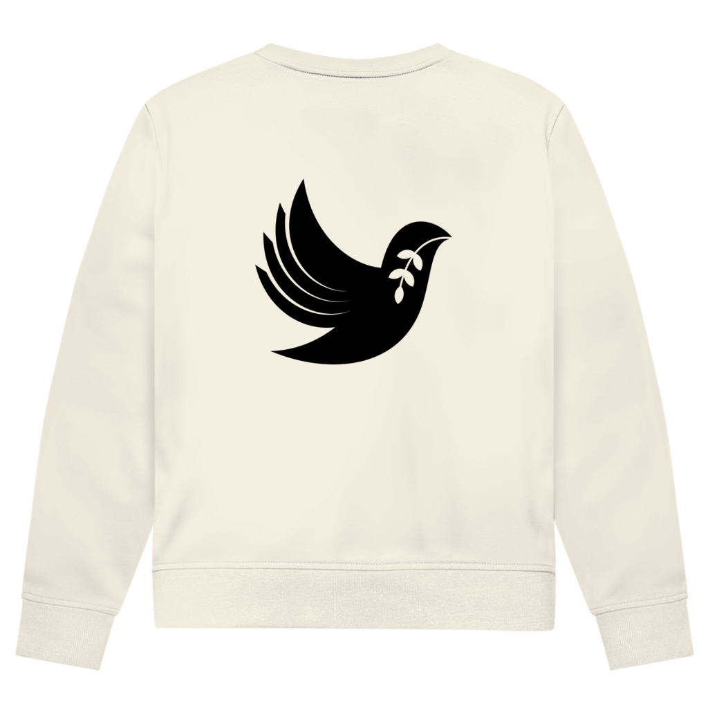 Sweatshirt Herren Bio "Frieden" +15 Farben - Gr. XS-XXL (Backprint)
