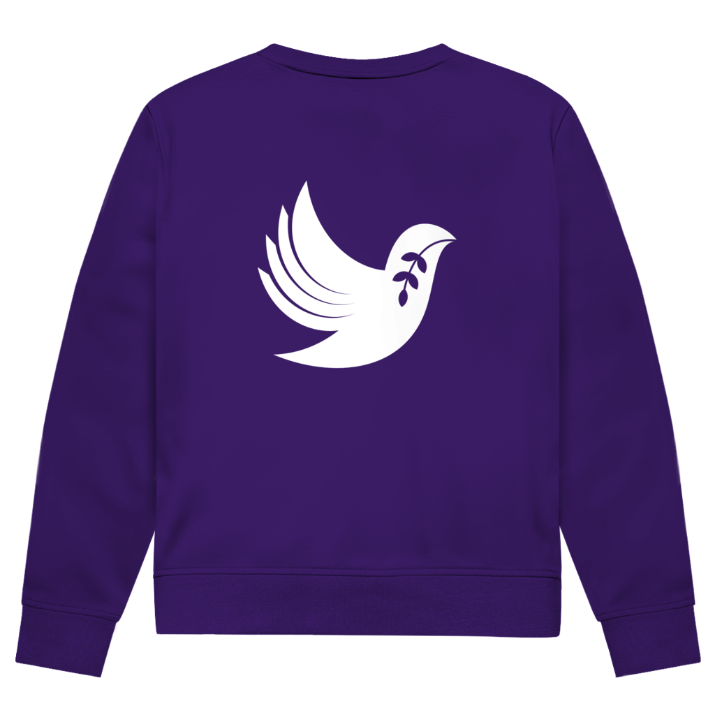 Sweatshirt Herren Bio "Frieden" +15 Farben - Gr. XS-XXL (Backprint)