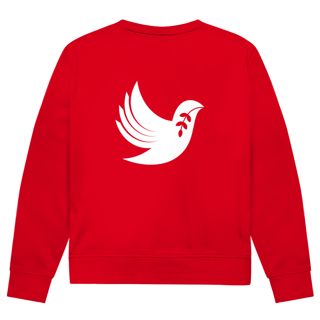 Sweatshirt Herren Bio "Frieden" +15 Farben - Gr. XS-XXL (Backprint)