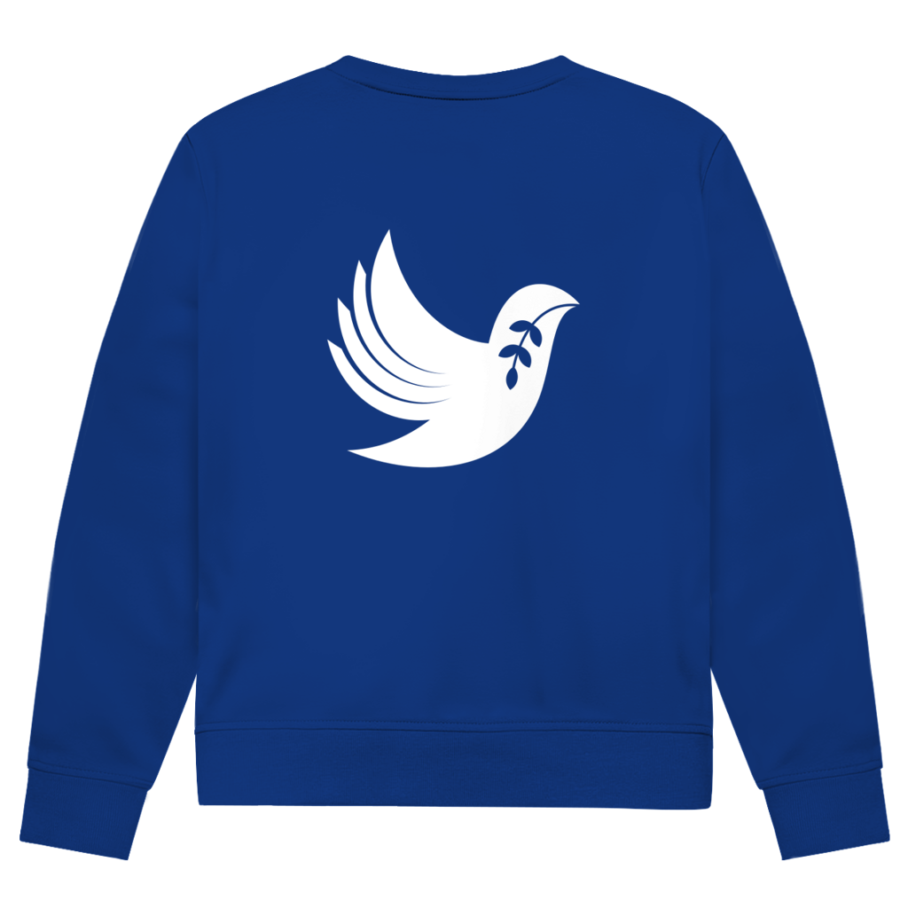 Sweatshirt Herren Bio "Frieden" +15 Farben - Gr. XS-XXL (Backprint)
