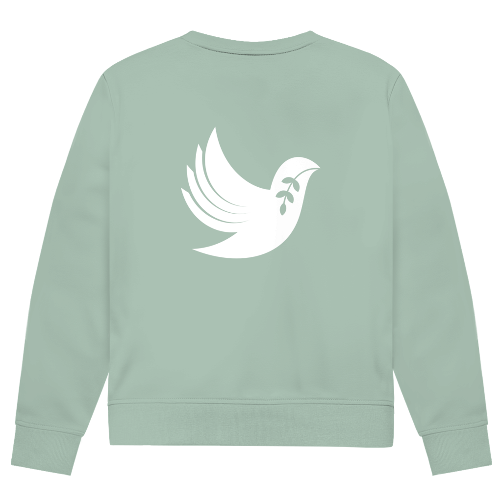 Sweatshirt Herren Bio "Frieden" +15 Farben - Gr. XS-XXL (Backprint)