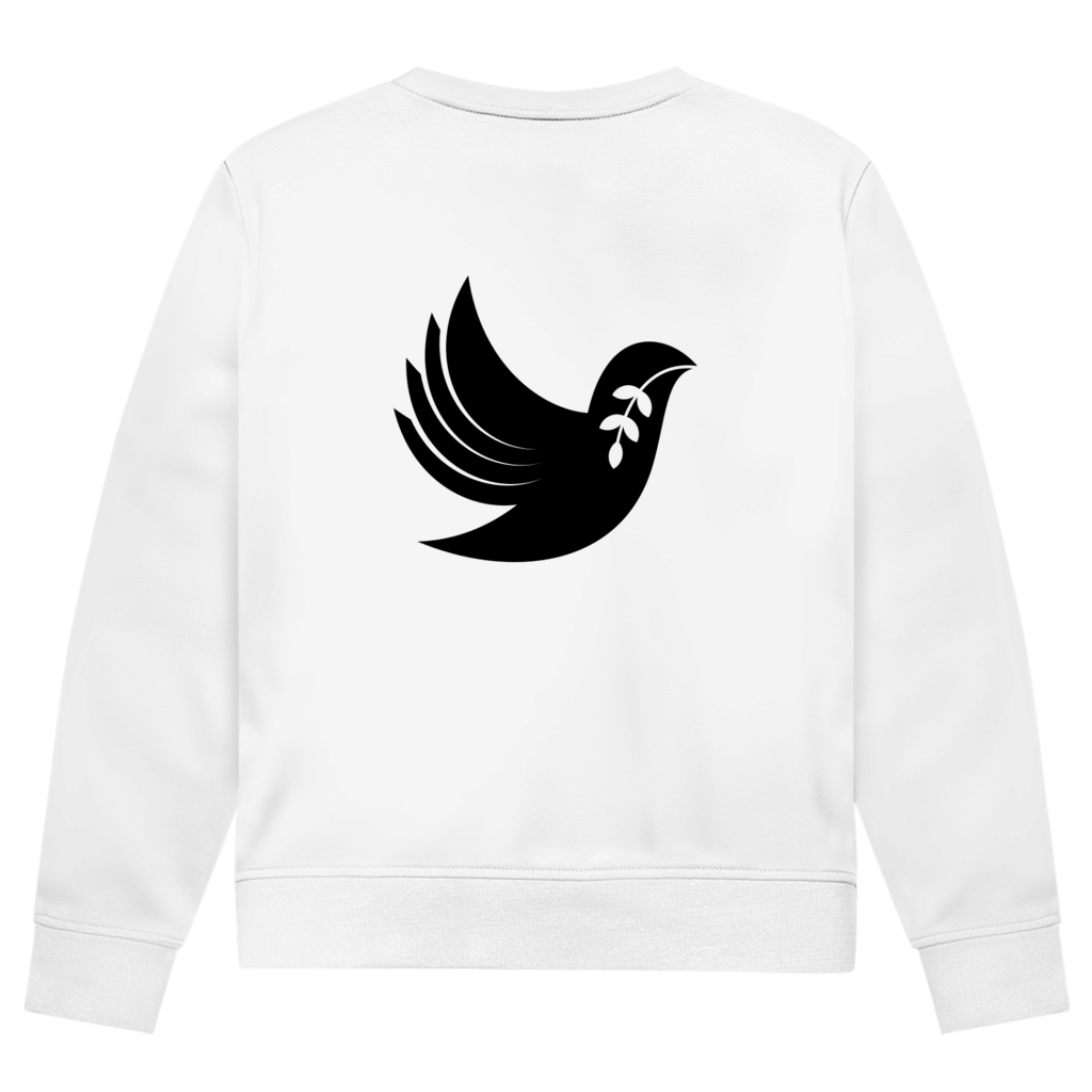 Sweatshirt Herren Bio "Frieden" +15 Farben - Gr. XS-XXL (Backprint)