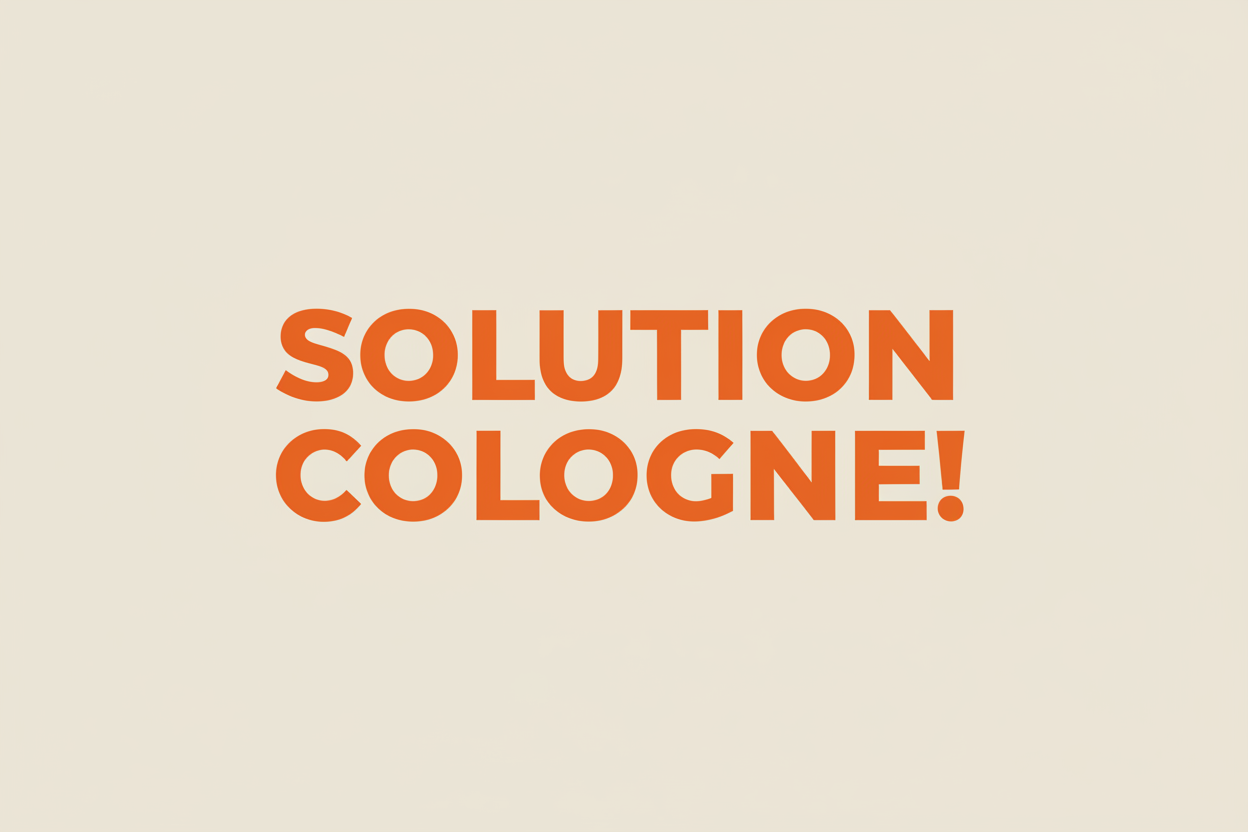 den hintergrund bitte etwas heller die schrift größer und am ende con cologne ein ausrufezeichen